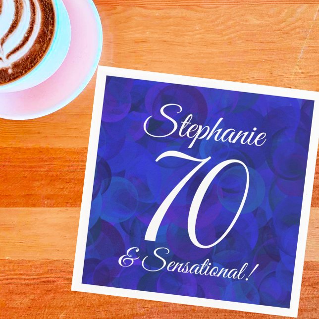 Royal Blue 70 and Sensational Birthday Party Napkins (Creator Uploaded)