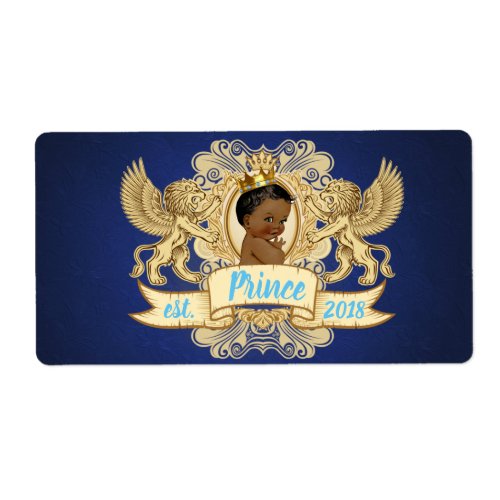 Royal Blue African Prince_Mini Champagne  Labels