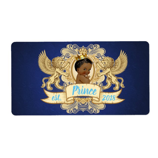 Royal Blue African Prince-Mini Champagne  Labels (Front)