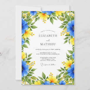 Royal Blue Alluring Summer Wedding Invitation
