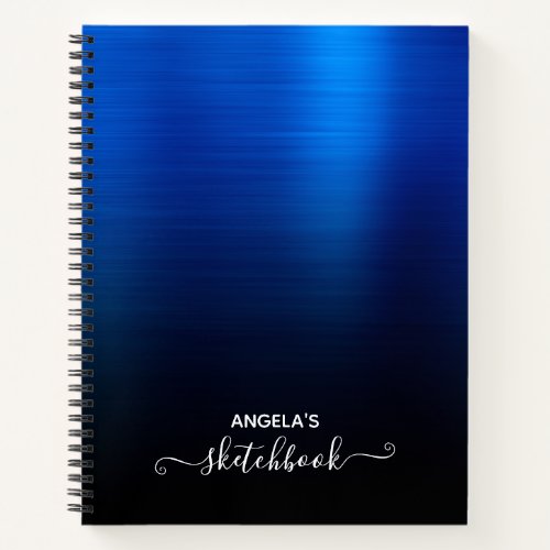 Royal Blue and Black Ombre Sketch Notebook