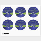Royal Blue and Chartreuse 3" Round Sticker (Sheet)