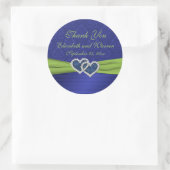 Royal Blue and Chartreuse 3" Round Sticker (Bag)