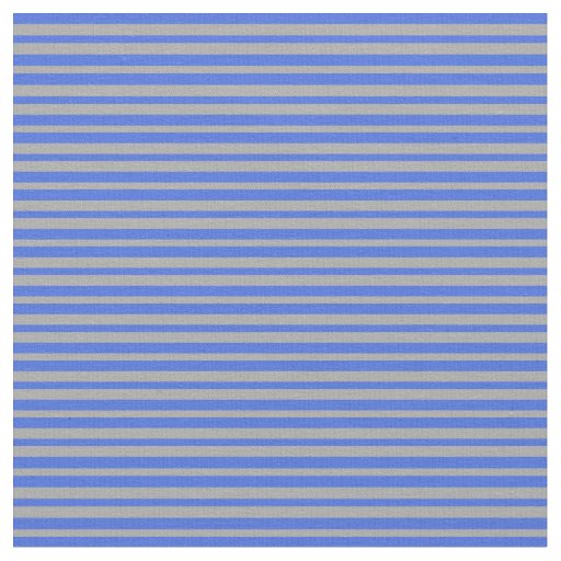 Royal Blue and Dark Gray Stripes Pattern Fabric