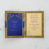 Royal Blue and Gold Card Style Evening Invitation (Inside)