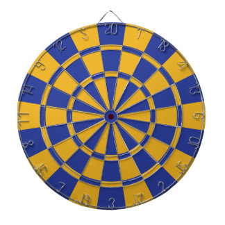 Royal Blue And Gold Dart Board