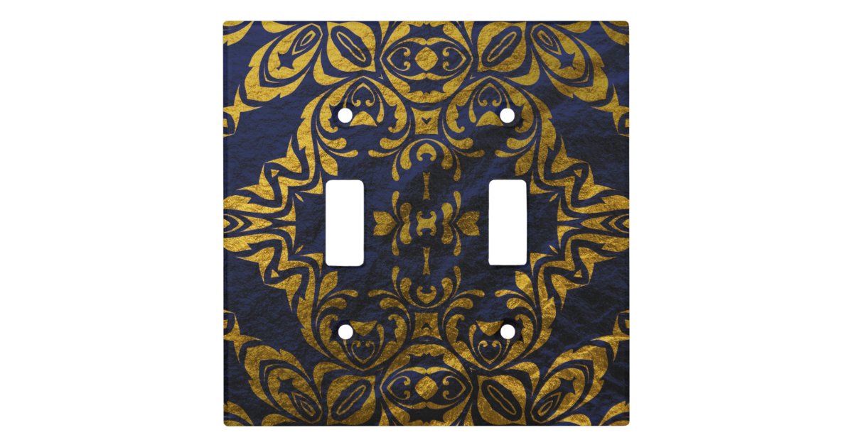 Royal Blue And Gold Elegant Classic Baroque Light Switch Cover Zazzle