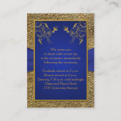Royal Blue and Gold Enclosure Card (Back)