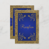 Royal Blue and Gold Enclosure Card (Front/Back)