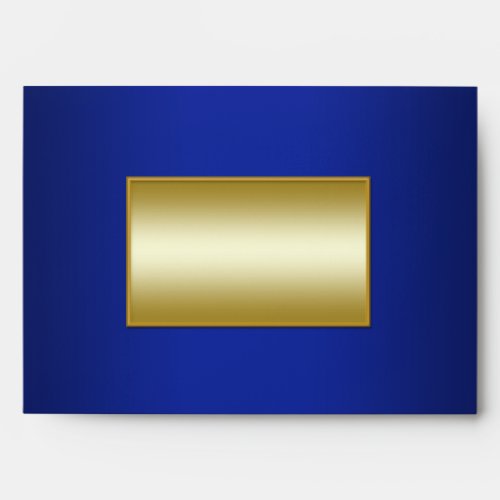 Royal Blue and Gold Envelope for 5x7 Sizes