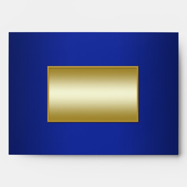 Royal Blue and Gold Envelope for 5x7 Sizes (Front)
