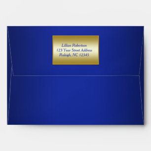 Royal Blue and Gold Envelope for 5x7 Sizes