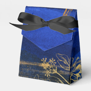 Royal Blue and Gold Favor Boxes
