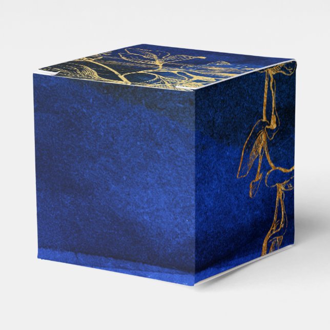 Royal Blue and Gold Favor Boxes (Front Side)