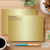Royal Blue and Gold Floral Envelope fits 5x7 Sizes (Desk)