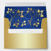 Royal Blue and Gold Floral Envelope fits 5x7 Sizes (Back (Bottom))