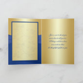 Royal Blue and Gold Floral Thank You Card (Inside)