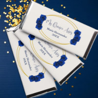 Royal Blue and Gold Geometric Quinceañera