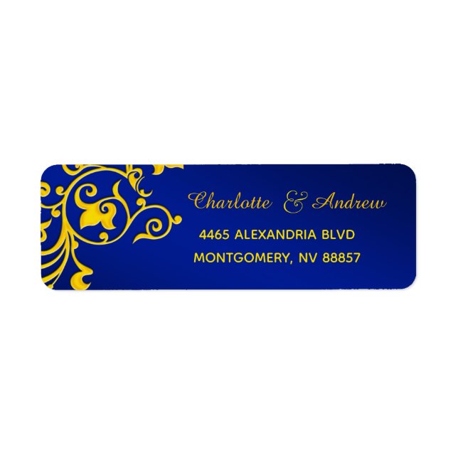 Royal Blue and Gold Label (Front)