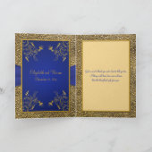 Royal Blue and Gold Monogrammed Thank You Card (Inside)