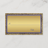 Royal Blue and Gold Placecards (Back)