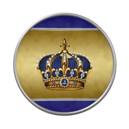 Royal Blue And Gold Prince Baby Shower Jelly Belly Candy Tin