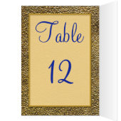 Royal Blue and Gold Table Number Card (Inside (Left))