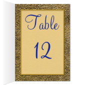 Royal Blue and Gold Table Number Card (Inside (Right))