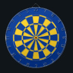 Royal Blue and Gold Team Color Dartboard and Darts<br><div class="desc">Awesome team colors royal blue and gold (yellow) dartboard with darts for your dorm room,  game room,  coach's office,  or man cave! Fun sports decor for any sports fan cheering on the royal blue and gold! A great gift for your boyfriend,  husband,  son,  or dad!</div>