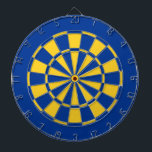 Royal Blue and Gold Team Color Dartboard and Darts<br><div class="desc">Awesome team colors royal blue and gold (yellow) dartboard with darts for your dorm room,  game room,  coach's office,  or man cave! Fun sports decor for any sports fan cheering on the royal blue and gold! A great gift for your boyfriend,  husband,  son,  or dad!</div>