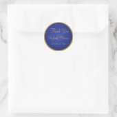 Royal Blue and Gold Thank You Sticker (Bag)