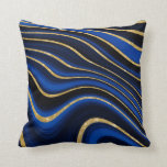 royal blue and gold  throw pillow