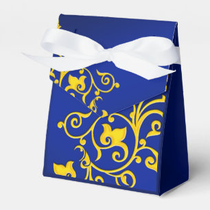 Royal Blue and Gold Wedding Favor Boxes