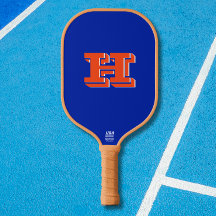 Royal Blue and Orange Collegiate Color Monogram