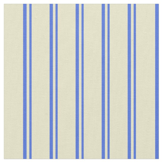 Royal Blue and Pale Goldenrod Pattern Fabric (Close Up)