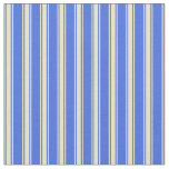 [ Thumbnail: Royal Blue and Pale Goldenrod Stripes Fabric ]
