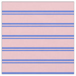 [ Thumbnail: Royal Blue and Pink Colored Lines Fabric ]