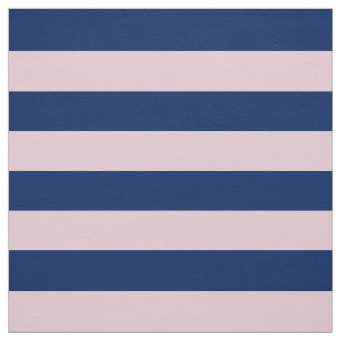 Royal Blue and Pink Stripes Fabric