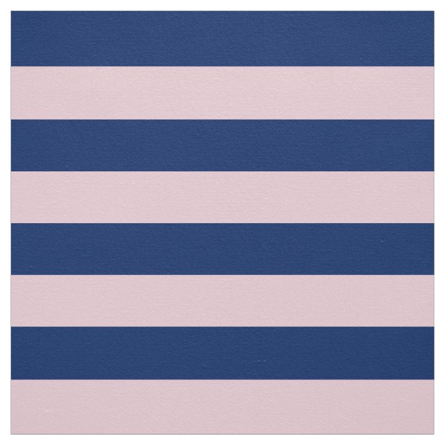 Royal Blue and Pink Stripes Fabric (Swatch)