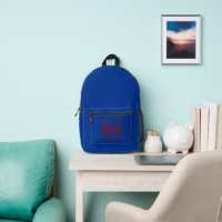 Royal Blue and Red School Colors and Letters