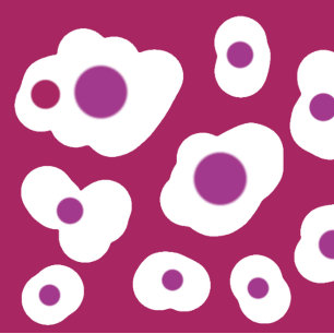 ROYAL BLUE AND SALMON PINK ART PATTERN THROW PILLOW