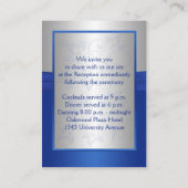 Royal Blue and Silver Enclosure Card (Back)