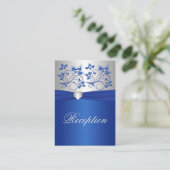Royal Blue and Silver Enclosure Card (Standing Front)