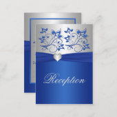 Royal Blue and Silver Enclosure Card (Front/Back)