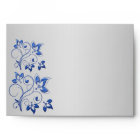 Royal Blue and Silver Envelope for 5x7 Sizes