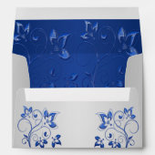 Royal Blue and Silver Envelope for 5x7 Sizes (Back (Bottom))