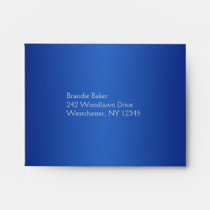Royal Blue and Silver Envelope for Reply Cards