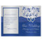 Royal Blue and Silver Floral Wedding Program