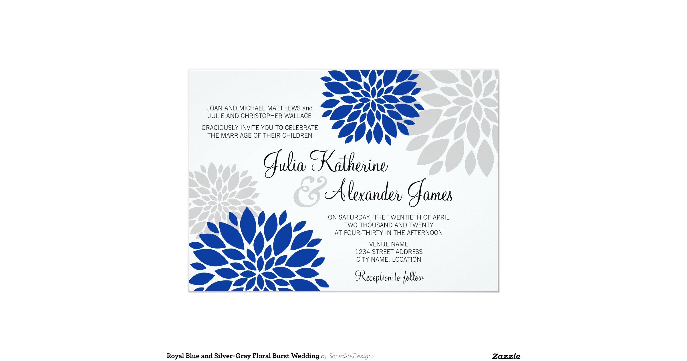 Royal Blue Invitation Paper 5