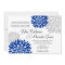 Royal Blue and Silver-Gray Floral Burst Wedding